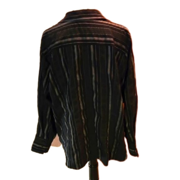 East 5th Long Sleeve Fancy Striped Button Down Shirt Womens size 2X - Picture 4 of 12